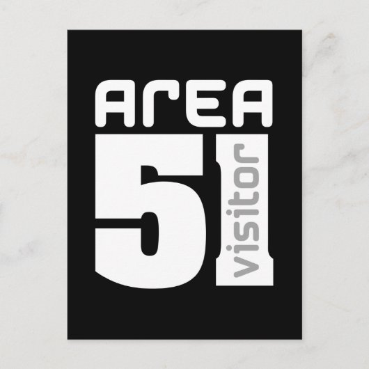 Gebied 51 Alien Visitor Briefkaart (Voorkant)