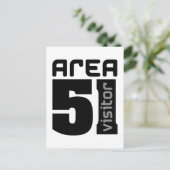 Gebied 51 Alien Visitor Briefkaart (Staand voorkant)