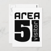 Gebied 51 Alien Visitor Briefkaart (Voorkant / Achterkant)