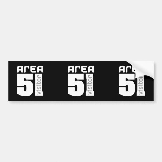 Gebied 51 Alien Visitor Bumpersticker (Voorkant)