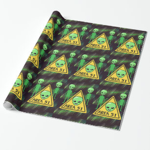 Gebied 51 Aliens Roswell New Mexico UFO Cadeaupapier
