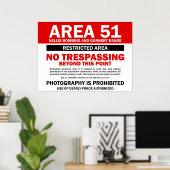 Gebied 51 - Beperkt gebied Poster (Thuiskantoor)