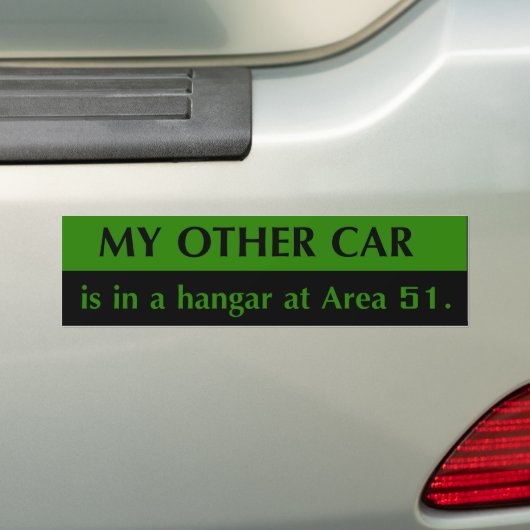 Gebied 51 Bumpersticker (Op auto)