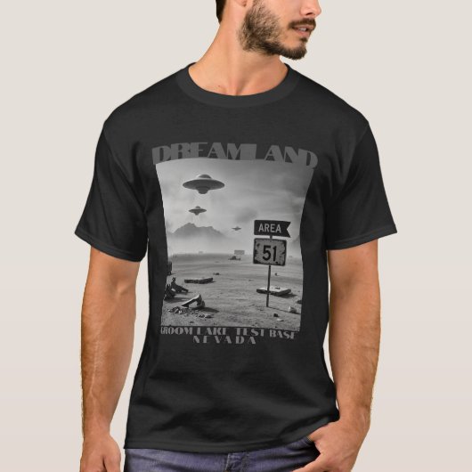 Gebied 51 Dreamland Nevada T-shirt (Voorkant)