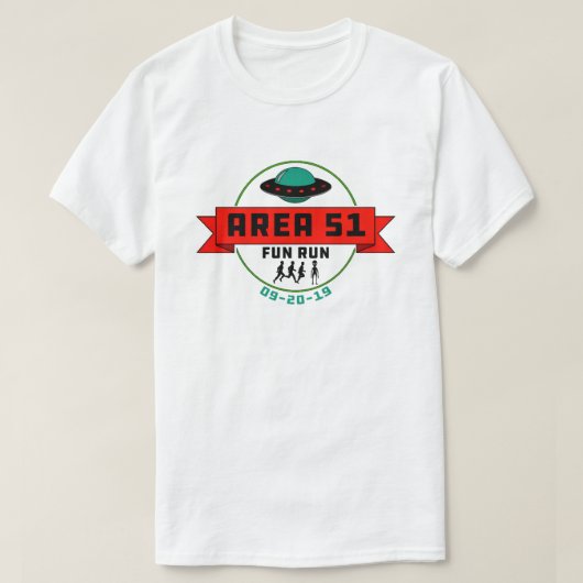 Gebied 51 Fun run T-shirt (Design voorkant)