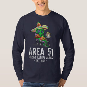 Gebied 51 Gag Gift UFO Drink Illegale vreemdeling T-shirt