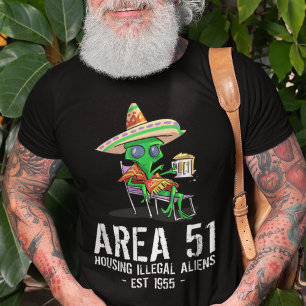 Gebied 51 Gag Gift UFO Drink Illegale vreemdeling T-shirt