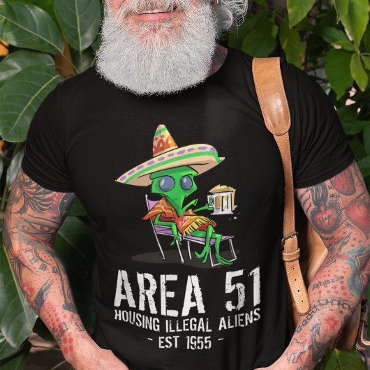 Gebied 51 Gag Gift UFO Drink Illegale vreemdeling T-shirt