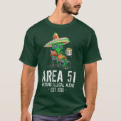 Gebied 51 Gag Gift UFO Drink Illegale vreemdeling T-shirt (Voorkant)