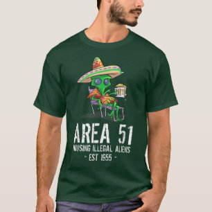 Gebied 51 Gag Gift UFO Drink Illegale vreemdeling T-shirt