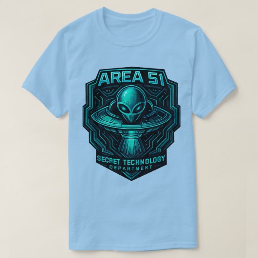 Gebied 51 - Geheime afdeling Technologie T-shirt (Design voorkant)