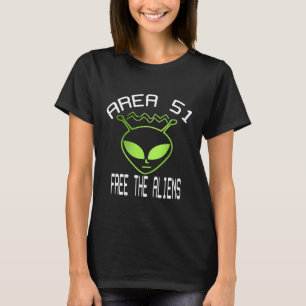 Gebied 51 Gratis Alien-logo Alien-coool T-shirt