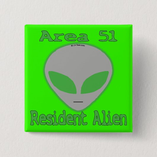 Gebied 51 Ingezeten vreemdeling Vierkante Button 5,1 Cm (Voorkant)