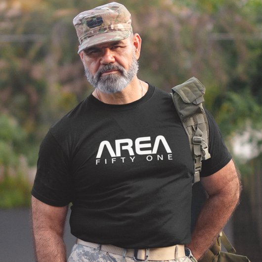 Gebied 51 Koelkleding Alien UFO Paranormal Black T-shirt