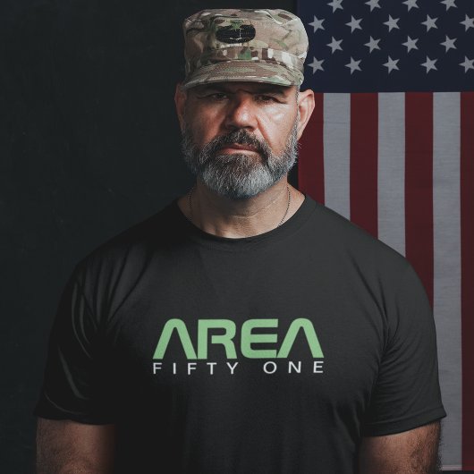 Gebied 51 Koelkleding Alien UFO Paranormal Black T-shirt