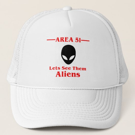 Gebied 51 laat ze zien Aliens Funny Trucker Pet (Voorkant)