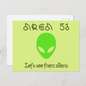 Gebied 51 Laten we ze aliens zien Briefkaart (Voorkant / Achterkant)