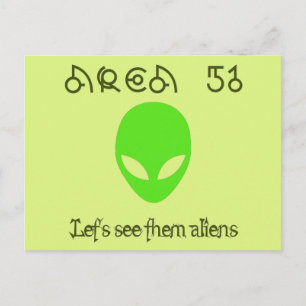 Gebied 51 Laten we ze aliens zien Briefkaart