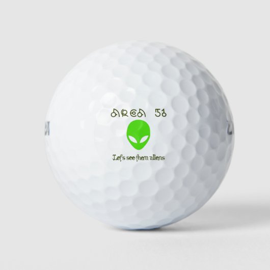 Gebied 51 Laten we ze aliens zien Golfballen (Voorkant)