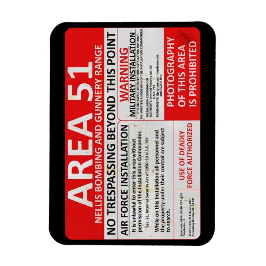 Gebied 51 magneet (Verticaal)