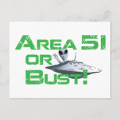 Gebied 51 of Bust! Briefkaart (Voorkant)