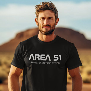 Gebied 51 Omgekeerde Ingenieurs Alien UFO Paranorm T-shirt