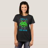 Gebied 51 Ontsnapte Retro Alien T-shirt (Voorkant volledig)