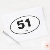 Gebied 51 ovale sticker (Envelop)