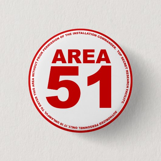 Gebied 51 Pin Ronde Button 3,2 Cm (Voorkant)