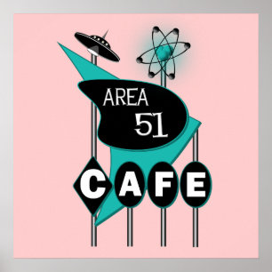 Gebied 51 Poster Cafe