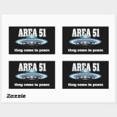 Gebied 51 rechthoekige sticker (Vel)