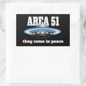 Gebied 51 rechthoekige sticker (Tas)