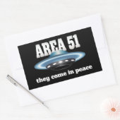 Gebied 51 rechthoekige sticker (Envelop)
