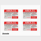 Gebied 51 rechthoekige sticker (Vel)