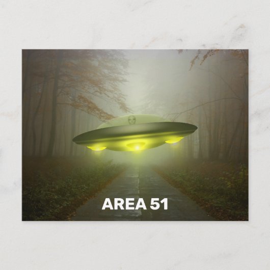 GEBIED 51 RUIMTEVAART UFO ART-Briefkaarten Briefkaart (Voorkant)