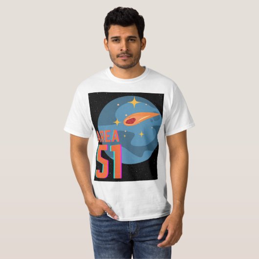 gebied 51 t-shirt (Voorkant volledig)