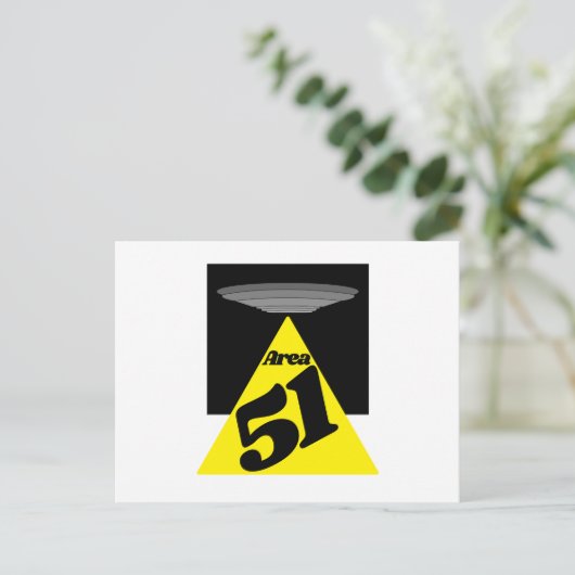 Gebied 51, UFO Briefkaart (Staand voorkant)