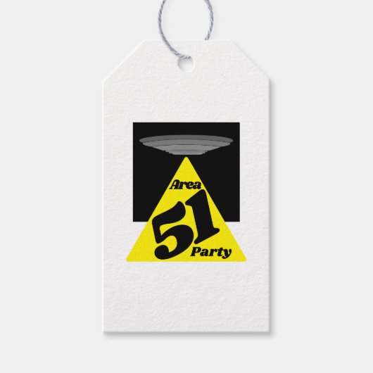 Gebied 51 UFO, geboortedag Cadeaulabel (Voorkant)