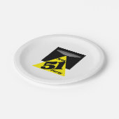 Gebied 51 UFO, geboortedag Papieren Bordje (Gekanteld)