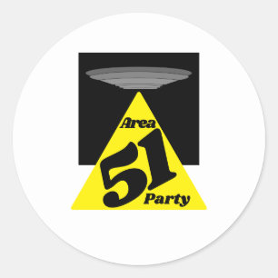 Gebied 51 UFO, geboortedag Ronde Sticker