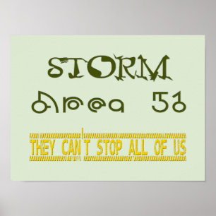Gebied 51 van het storm poster