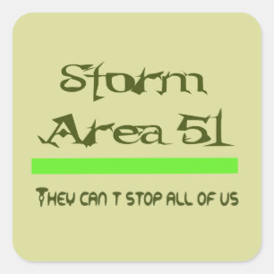 Gebied 51 van het storm vierkante sticker