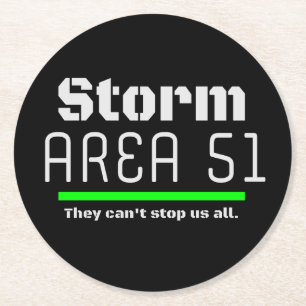 Gebied 51 van het storm zij kunnen ons niet alle G Ronde Kartonnen Onderzetter