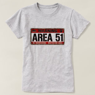 GEBIED 51 Waarschuwingsbord T-shirt