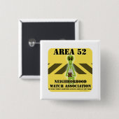 Gebied 52 Alien Nabuurschap Vierkante Button 5,1 Cm (Voorkant /achterkant)