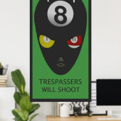 Gebied Acht Poster deur (Thuiskantoor)