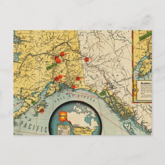 Gebied Alaska Briefkaart (Voorkant)