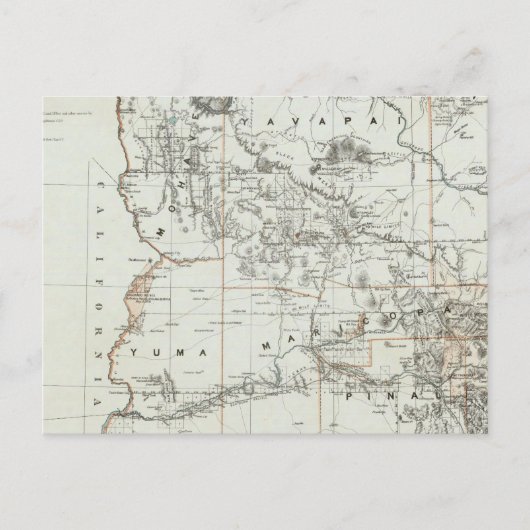 Gebied Arizona Briefkaart (Voorkant)