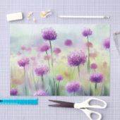 Gebied Bloemen-Allium, b) Waterverf Tissuepapier (Craft)