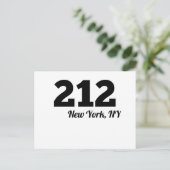 Gebied Code 212 New York NY Briefkaart (Staand voorkant)